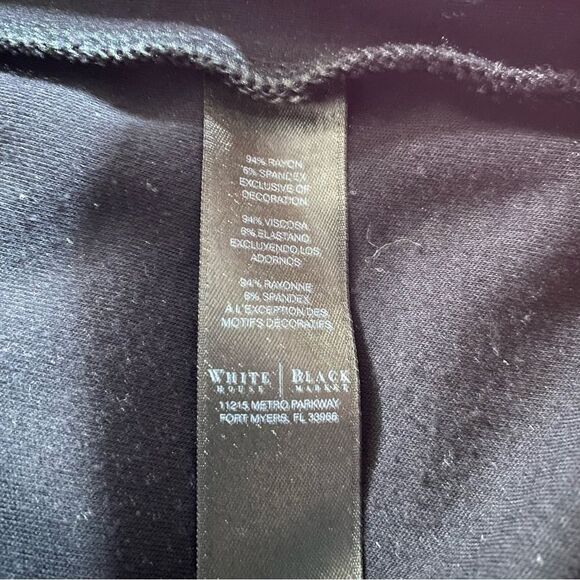 WHBM Beads & Bling Black Knit Top Size M - Picture 6 of 8